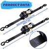 ANLULOAD Retractable Ratchet Strap,（1.77In*9.84Ft） S Hook Retractable Tie Down Strap