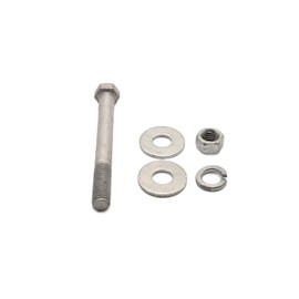 5/8"-11 x 5 Hot Dipped Galvanized Hex Bolt Kit (25 Sets) w/ 50 Flat Washers, 25 Nuts, 25 Split Lock washers. Grade A307, Partial Thread - by Fastener Depot, LLC