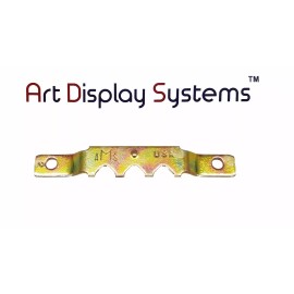 ART DISPLAY SYSTEMS AMS Small Sawtooth Hanger – No Nails – Brass – 100 Pack by Art Display Systems
