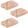 4x6 Hammered Copper Pyramid Post Caps (3-Pack) - Extended Lip