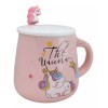 Ebros Gift Pastel Pink Whimsical Unicorn Rainbow Shooting Star Mug