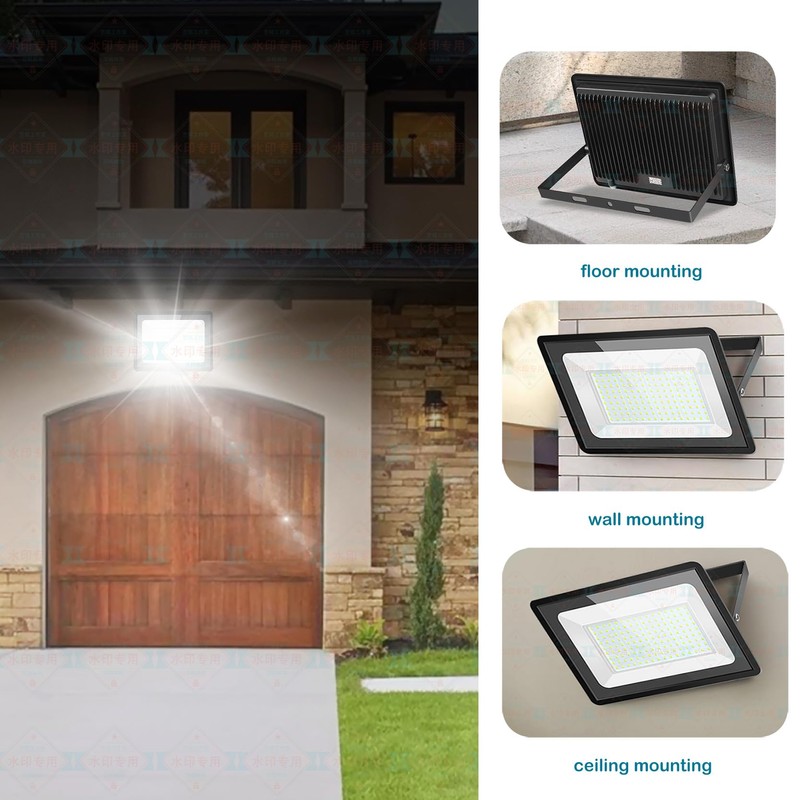 Sunkkes 200W LED Flood Lights 3 Pack, Outdoor IP66 Waterproof,