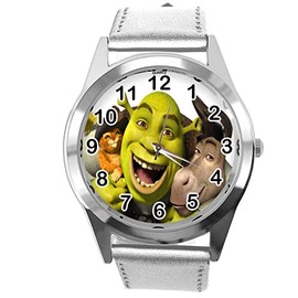 TAPORT Silver Leather Round Watch for ogre Fans