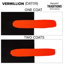 DecoArt Traditions Canvas Art Paint, Vermillion, 2 fl oz, 1 bottle