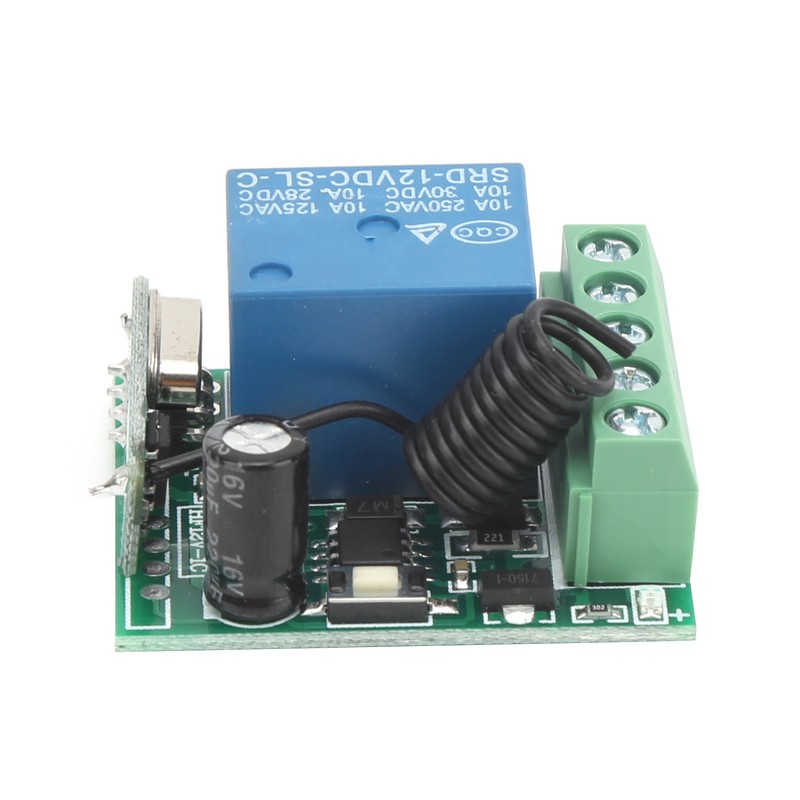 DC12V 433MHz Single Channel Relay Remote Control Wireless Switch Receiver
