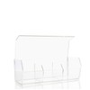 Acrylic Made Caja de té minimalista rectangular con 3 compartimientos