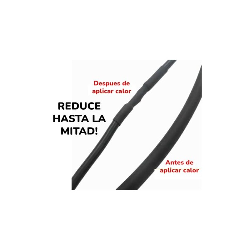 Tubo Aislante THERMOFIT TERMOCONTRACTIL DE 4MM DE DIAMETRO, 10 Metros