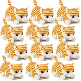 Blueweenly 12 Pieces Orange Cat Plush 6 Inch Stuffed Cat Realistic Cat Plush Toy Soft Cute Stuffed Kitten for Kids Birthday Christmas Holiday Surprise Gifts Sofa Car Home Decor