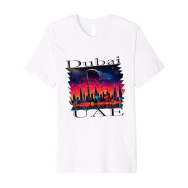 Dubai UAE Skyline Burj Khalifa Skyscraper Dubai Holidays Premium T-Shirt
