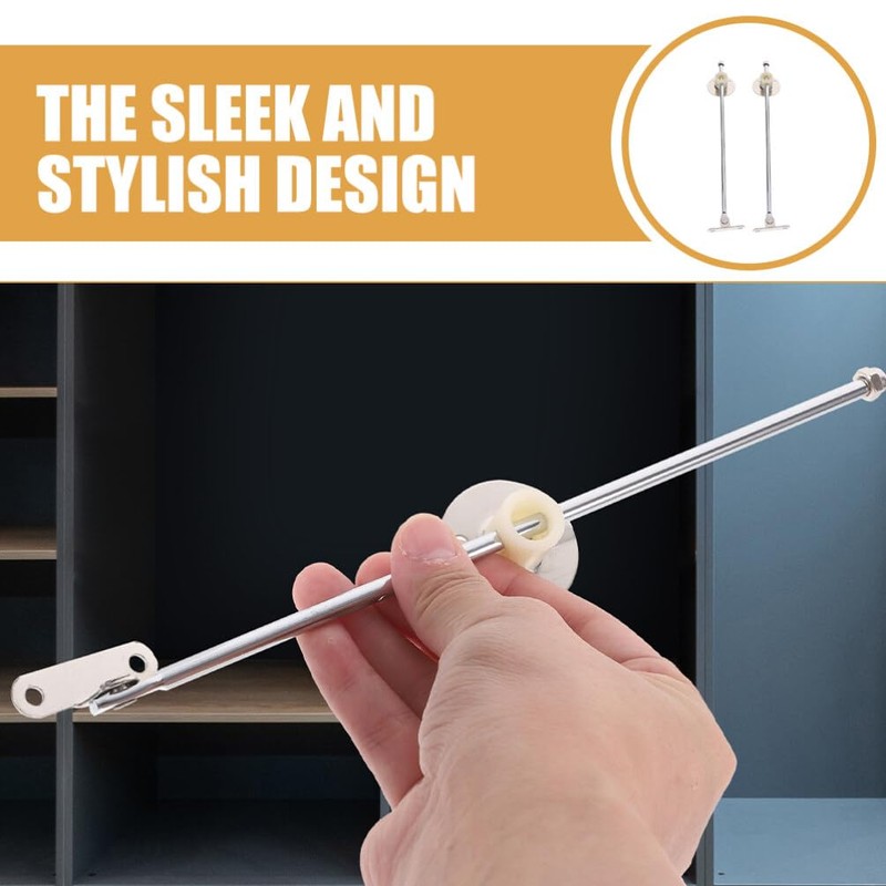 UKCOCO Cabinet Support Hinge, Adjustable Iron Furniture Cupboard Lid Support