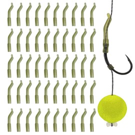 OTKARXUS Anti Tangle Sleeves Fishing Carp,50PCS Anti Tangle Sleeves Tail Rubber Tubes Carp Fishing Accessories,Helps Eliminate Fishing Terminal Tackle Tangles (Light Green B)