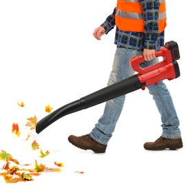 Cordless Leaf Blower, Lightweight Battery Powered Leaf Blower, 6 Wind Speed & 21 V Powerful Motor, Battery & Charger Included
