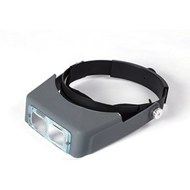 3.5X Headband Magnifier, Magnifying Visor with 3.5X Magnification and 4" Focal Length Working Distance A Hands Free Magnifier by Electro-Optix