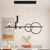 Siittoo Modern Chandeliers for Dining Room, Dimmable Led Linear Pendant