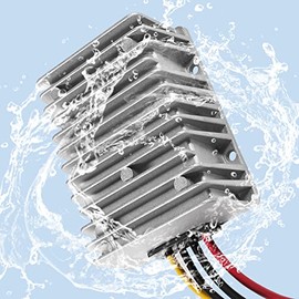 DIANN DC 8V-40V to 12V 10A Automatic Buck Boost Converter Step Down/Up Regulator Voltage Reducer Converter Waterproof Regulated DC Power Supply for Golf Cart Club Car LED Light