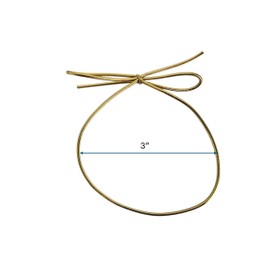 100 Pcs Gold Stretch Loops with Pre-Tied Bows from Elastic Ribbon - 6 Inches Elastic Metallic String Gift Bows Boxes,Tags, Craft & Easy Wrapping