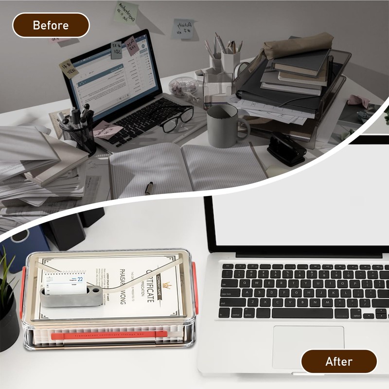 Cylogia Clear A4 Storage File Box Moisture-Proof Portable Plastic PET