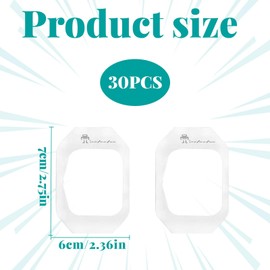 Waterproof Dressing for Tegaderm, Pack of 30 6cm x 7cm for Tegaderm Film Dressing, for T egaderm, D Ressing for T egaderm, Waterproof Film D ressings, Sterile and Breathable for Tattoo/Burns/Wounds