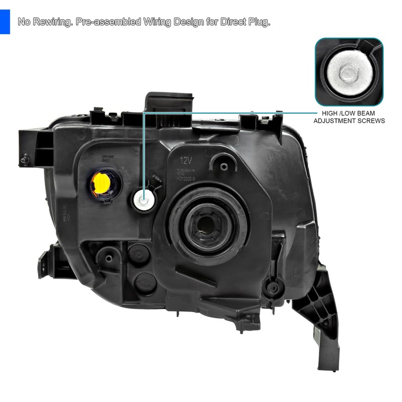 Spec-D Tuning Black Headlights Compatible with 2003-2008 Honda Element