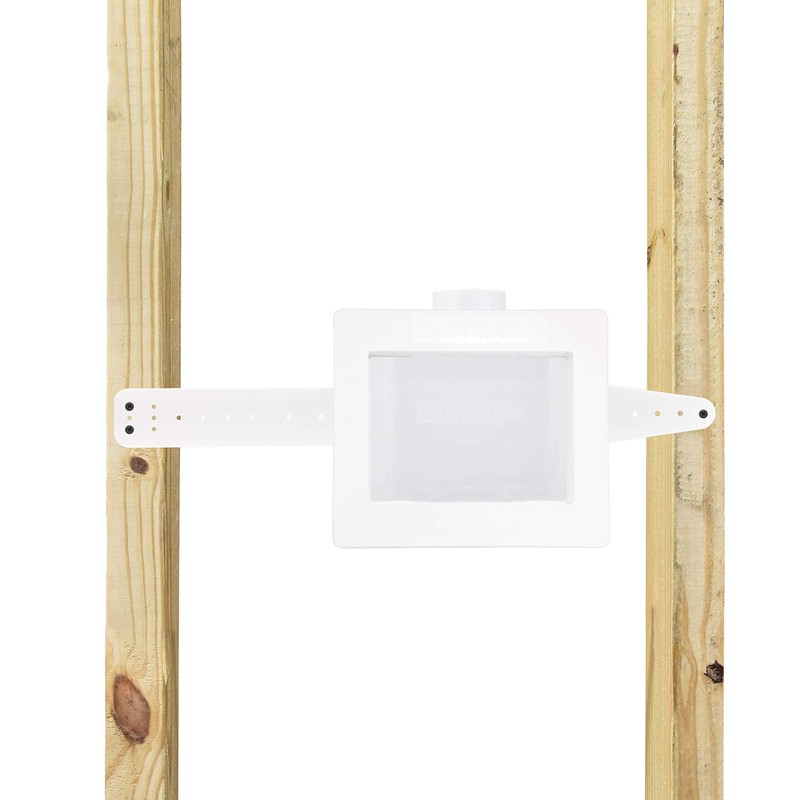 Eastman 1/2 Inch Universal Center Drain Washing Machine Outlet Box,