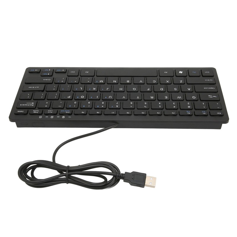 Mini Keyboard Mini Ultra Thin 78 Keys USB Wired Keyboard