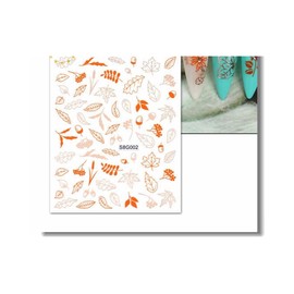 Generic Leaves Nail Sticker Maple Nail Decals S8G002 Nail Wraps Art Stickers Manicure Supplies for Women for Home Nails Full Long Lasting Easy Apply and Remove