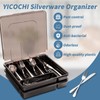OOFAYBILL Silverware Drawer Organizer, 2 Layer Kitchen Utensil Organizer, Larger
