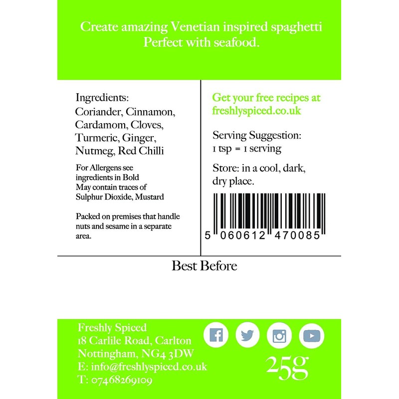 Freshly Spaghetti Spice Blend 25g