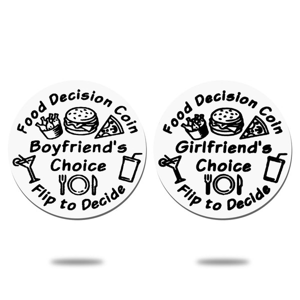 YangQian Anniversary Birthday Gifts for Boyfriend Girlfriend Food Decision Coin