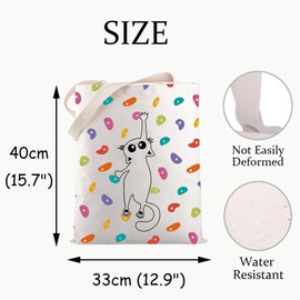 JXGZSO Rock Climbing Lover Gift Mountaineering Shoulder Bag Bouldering Canvas Tote Bag Boulderer Gift Sport Climber Gift, Climbing Tote Bag, Large