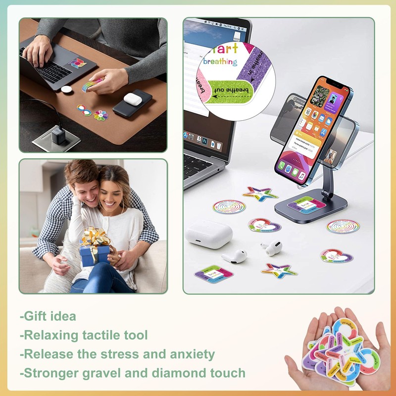 75Pcs Calm Strips for Anxiety Sensory Stickers Textured Sensory Stickers