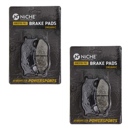 NICHE Brake Pad Set for Yamaha V Star 1100 FZ6 FZ6R Virago 250 5VU-25805-00-00 Organic 2 Pack
