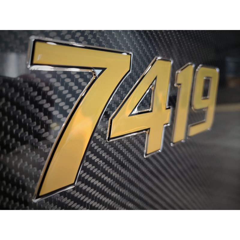 Domed 3D Boat Registration Numbers and Letters Sport Series (Gold/Black