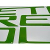 AFX-TRIMS 3D LIME GREEN DOMED RAISED TAILGATE LETTERS FOR 2021-22
