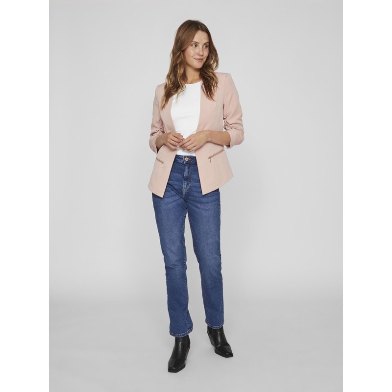 Vila Women’s 3/4-Sleeve Blazer, Misty Rose