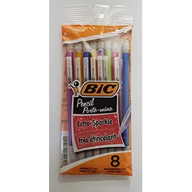 BIC Xtra-Sparkle Mechanical Pencil, Medium Point (0.7 mm), 8-Count, Refillable Design for Long-Lasting Use