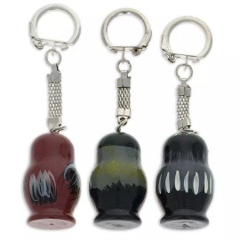 Set of 3 Birds Wooden Key Chains