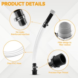 OEMASSIVE 2 Pcs Fuel Filler Hose Kits for VP Racing Fuel Jug Gas Cans Hose Racing Jug Hose Gas Can Spout Replacement for 5/5.5 Gallon Jugs for VP Fuel Cans EGS Cans Racing Gas Cans, Clear