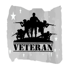 Veteran Brave American Soldiers Heroes Vinyl Design Wall Art Sticker Designs Vinyl Stickers for Home House Walls Rooms Windows Bedroom Decoration Size (28x28 inch)