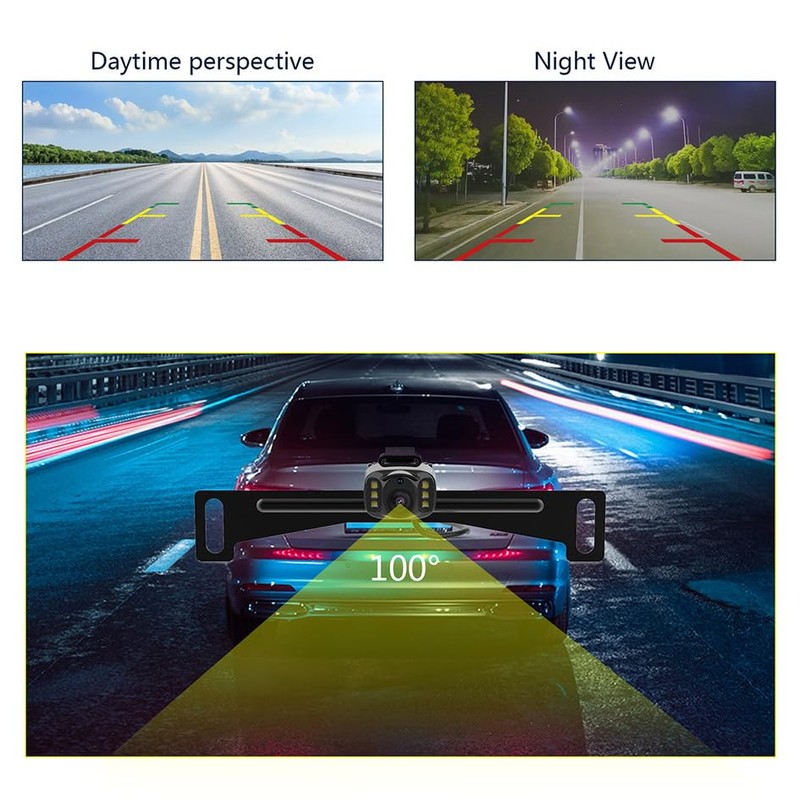 Car HD License Plate Rear View Backup Camera with Wide