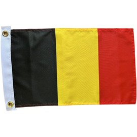 NWFlags Belgium Flag 18" x 12" 75d Premium Polyester | Polyester 1.5x1 foot material flag with 2 Eyelets