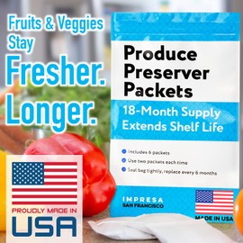 Impresa 6-Pack of FreshFlow Equivalent to P1KC6R1 / W10346771A Compatible Replacement Produce Preserver Packets