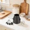 FONYA 8-Piece Black Measuring Tools - Nylon, 4 Measuring Cups