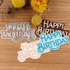 2PCS Happy Birthday Metal Cutting Dies for Card Making DIY