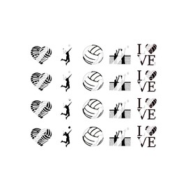Volleyball Nail Art Decals - Waterslide Nail Decals