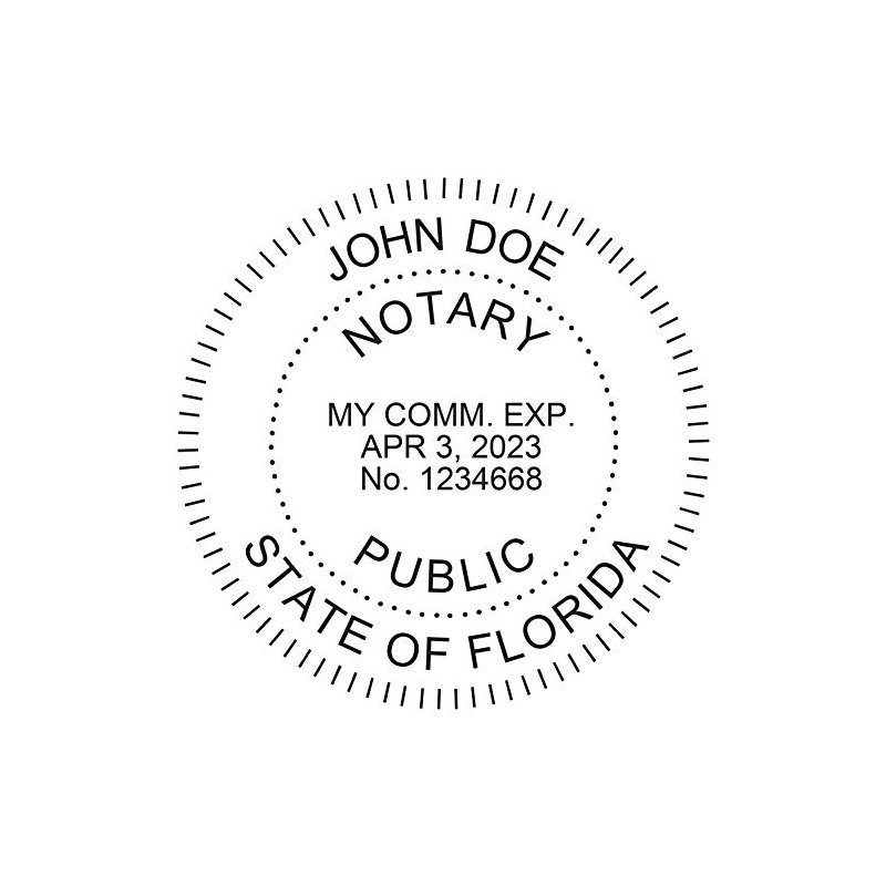 Maxmark Round Notary Pre-Inked Stamp for State of Florida