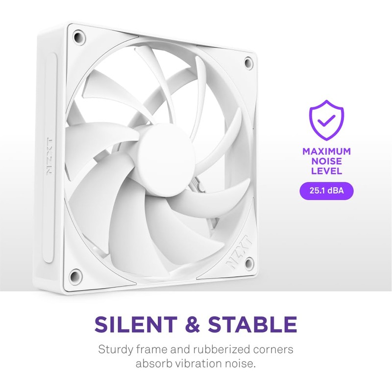 F120Q - 120mm Quiet Airflow Fans - Single - White