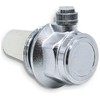 DOJA Barcelona Radiator Valve with Threaded Connection Left, Chrome, Quick