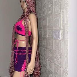 52” Box Braided Wigs With Baby Hair Knotless Cornrow Braids Lace Frontal Wig for Women Synthetic Black Hand Braided Wigs Embroidery Full double Lace Front Braid Wig - Color: Brown, Size: 52”