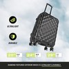 Kenneth Cole REACTION Diamond Tower Luggage Collection Lightweight Hardside Expandable